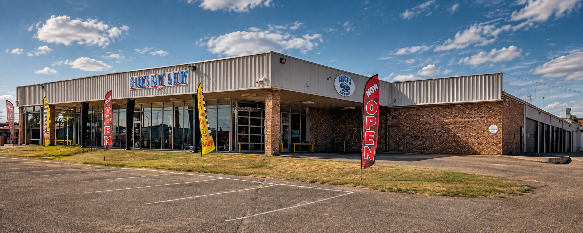 Chuck's Paint & Body storefront at 500 N Beaton St, Corsicana TX